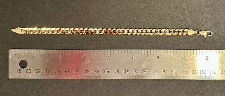 Gorgeous 14.2 Gram 14 Kt. Yellow Gold Plated Cuban Link Bracelet
