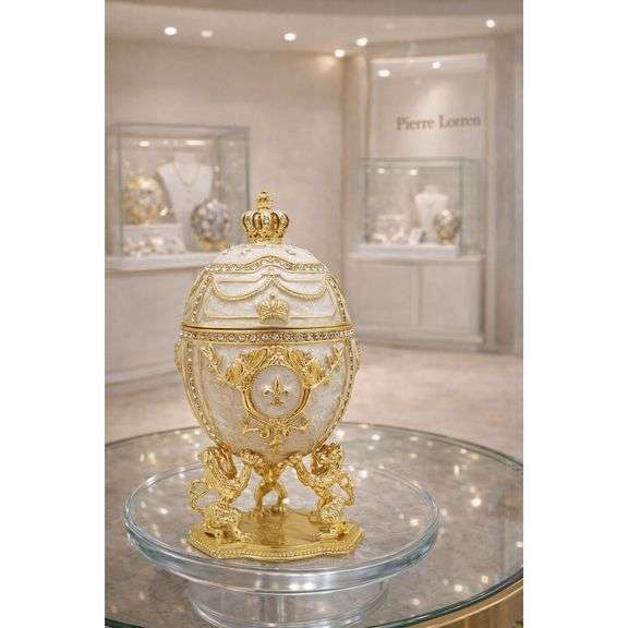 Coronation Faberge-Style Jewelry Box