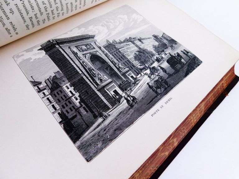 1882 History of France Antique Leather Book