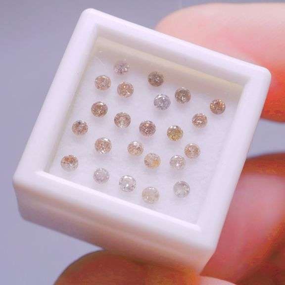 Untreated! 1.01ct set of real Champagne Diamonds!