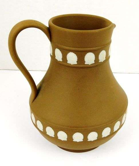 Wedgwood Jasperware Taupe Sea Shell Picher