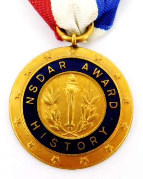 Gold Filled Daughters of the American Revolution Award Medal