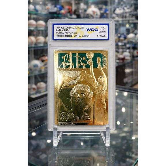 23KT Gold Larry Bird Card Boston Celtics GEM Mint 10