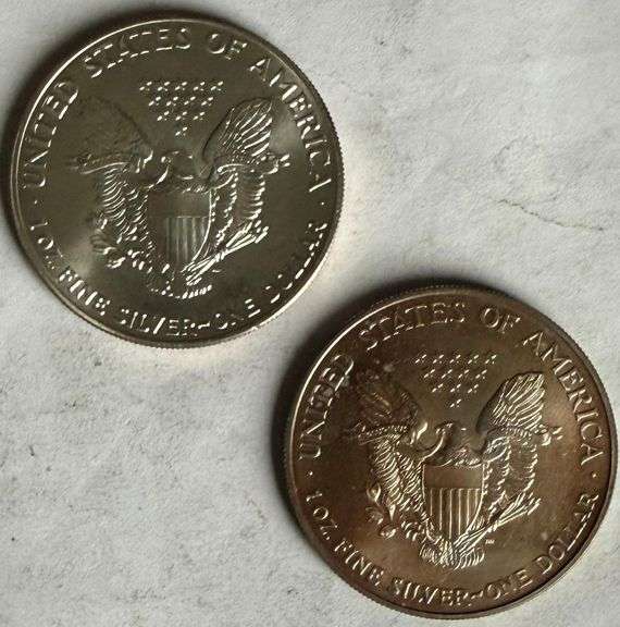1986 & 1987 Unc Silver Eagles