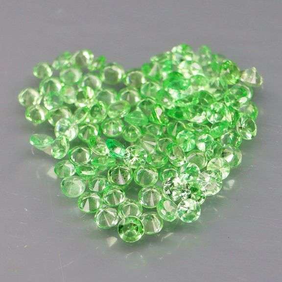 Rare collectors 3.24ct untreated spring green Tsavorite set!