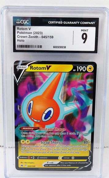 Pokémon Rotom V 2023 Holo Card, 9 Mint