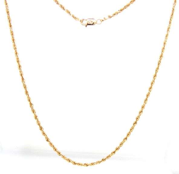 Popular, Practical 14K YG 18" Rope Necklace