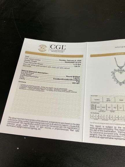 CERITIFED 14K WHITE GOLD CHAIN WITH DIAMOND PENDANT