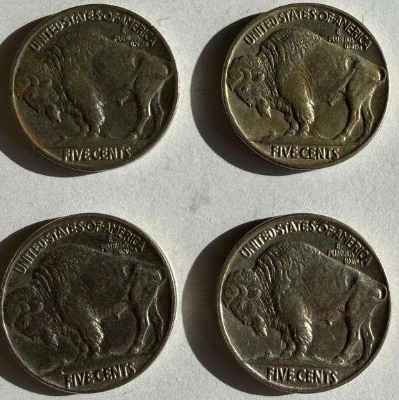 1929 1930 & 1936 Unc Buffalo Nickels.