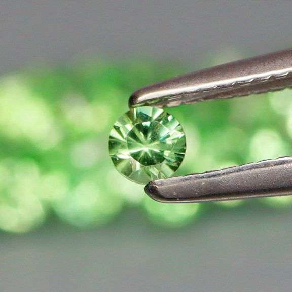 Vivid! Collectors 2.76ct untreated spring green Tsavorite set!