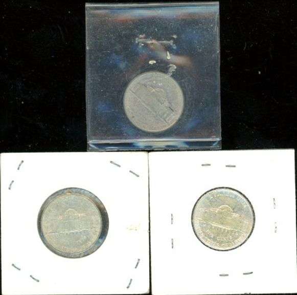 Three Different Silver Jefferson War Nickels in High Grade