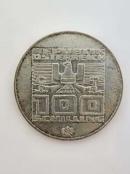 1976 Austria 100 Schilling, Silver