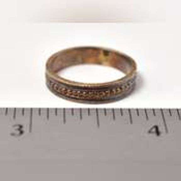 Blue Enamel Ring in Vermeil Sterling Silver.
