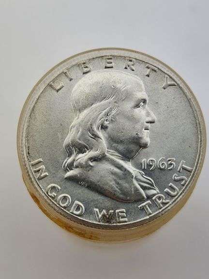 1963 P&D Roll Of Franklin Half Dollars