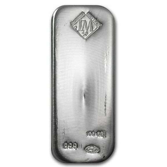 Sought After Johnson Matthey 100 oz. Silver Bar
