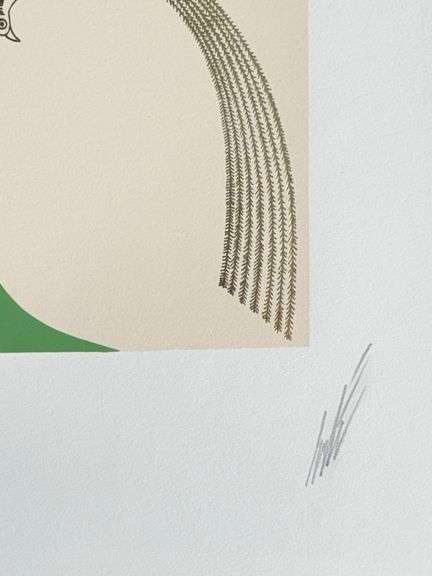 Erte "The Swing" Signed Limited Edition Serigraph with Foil Stamping