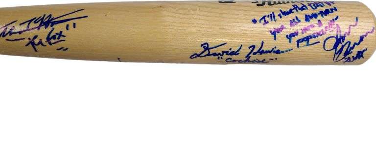 The Warriors Movie Cast Signed Bat w Popsicle Inscription Exact Proof ACOA