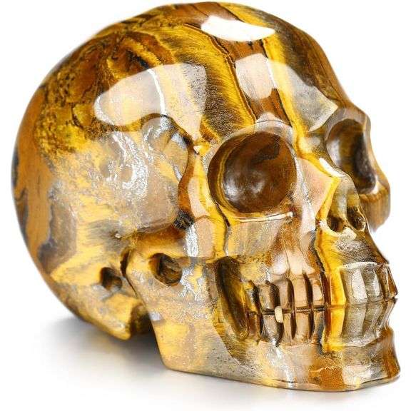 Tiger Iron Eye Crystal Skull