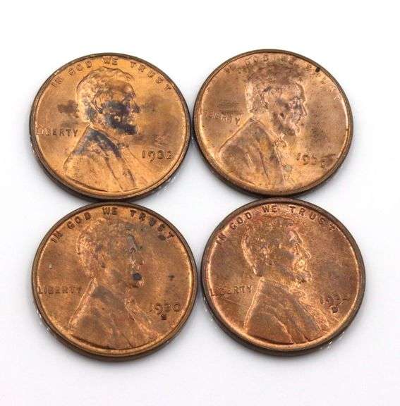 Four Red Brown BU 1930 Era Lincolns