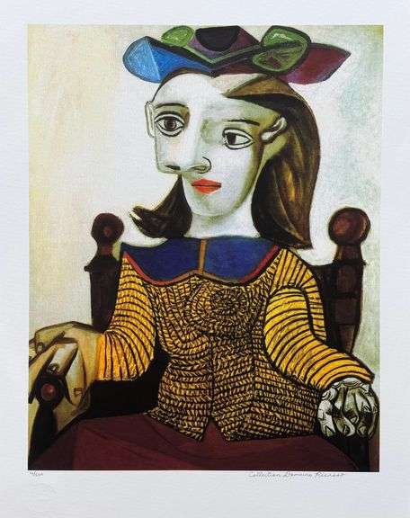 Highly Collectible Limited Edition Pablo Picasso, Seated Lady In Brown