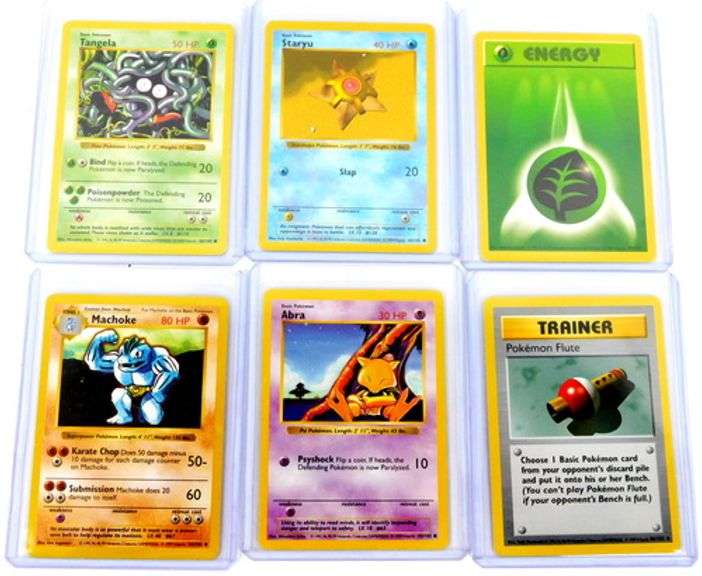 6 Pokémon 1999 Shadowless Cards