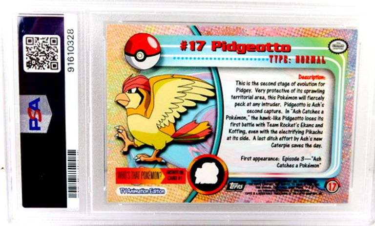 Pokémon 1999 Pidgeotto Card, 8 NM-MT