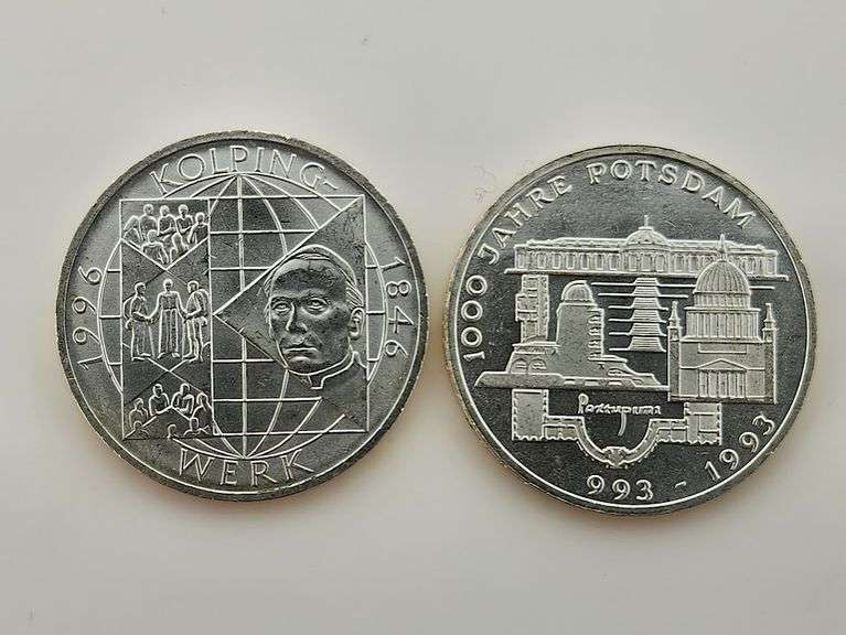 1993-F & 1996-A 10 Mark German Federal Republic, Silver