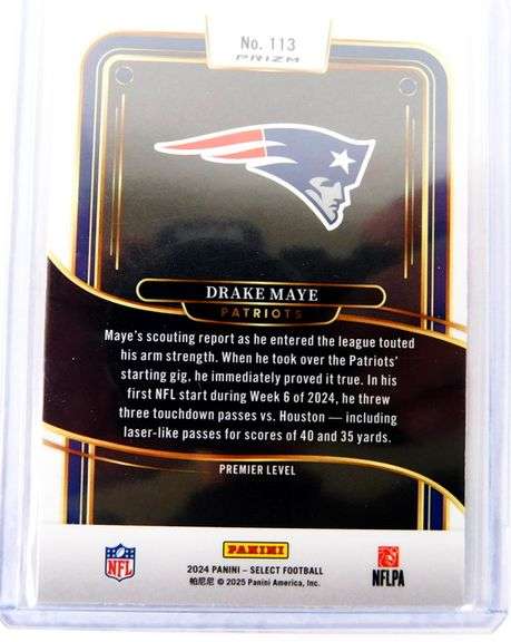 Drake Maye Super Bowl QB Rookie Football Card