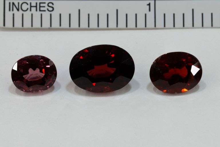 Exceptionally Fine Natural Rhodolite Garnet - Lot of 3