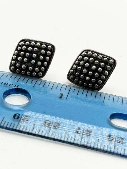 925 Sterling Silver Vintage Dot Design Earrings