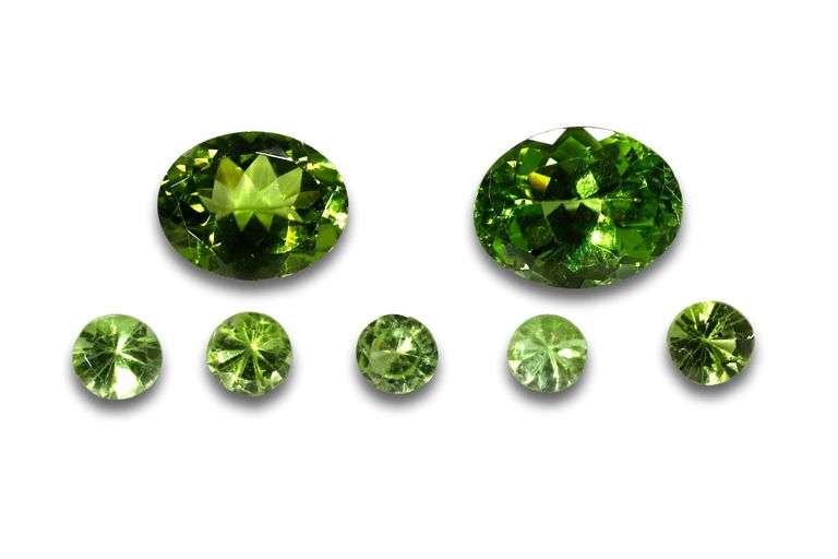 Bright Natural Peridot - Lot of 7