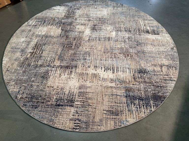 Decorative Modern Round Rug 8x8