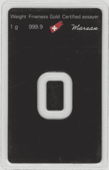 1 Gram Gold Bar – Argor-Heraeus Suisse – .9999 Fine Gold – Sealed – Serial Numbered