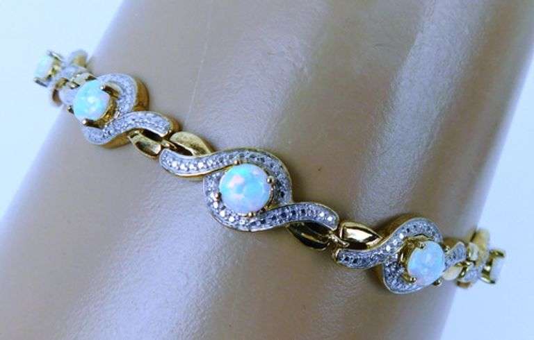 Sterling Vermeil Opal Bracelet