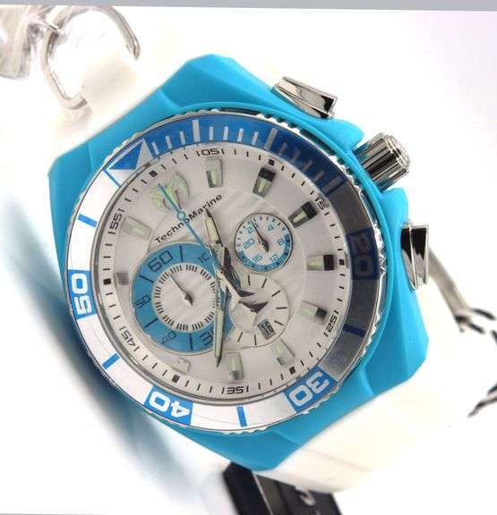 TechnoMarine white dial watch
