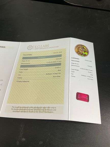 CERTIFIED NATURAL RUBY 10.40 CARATS