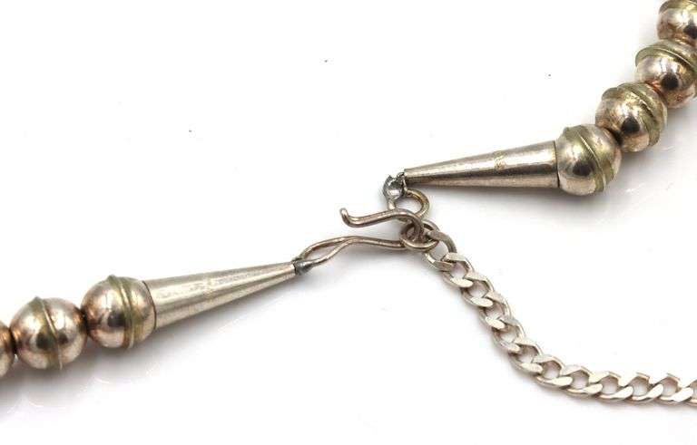 Navajo Kingman PG turquoise sterling silver necklace