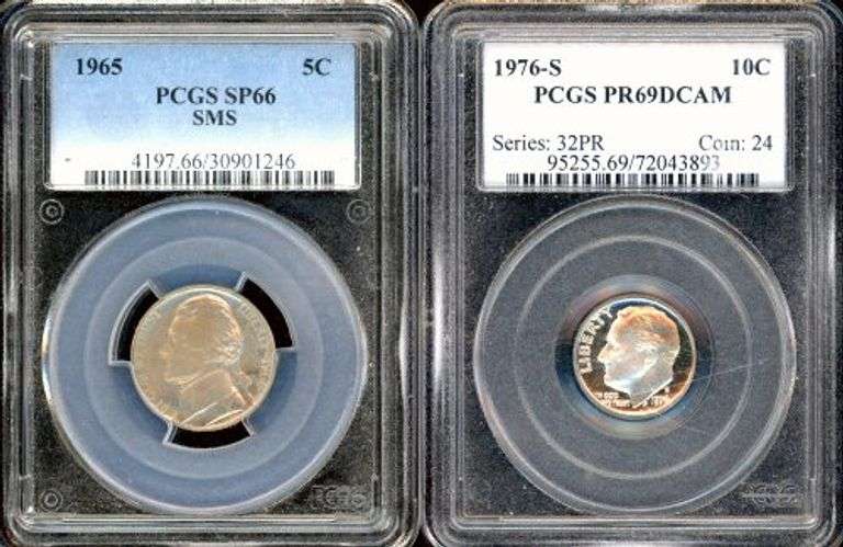 2 Different High Grade Coins in PCGS Holders