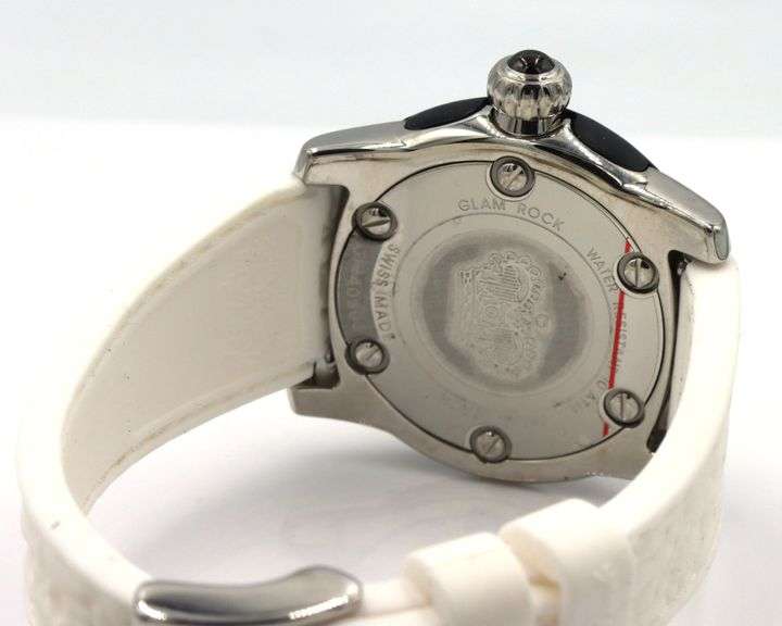 Glam Rock white dial stainless steel ladies watch