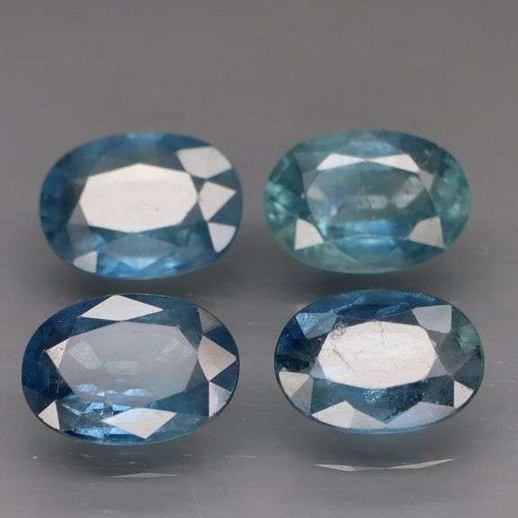 Simply beautiful 3.90ct set of blue gray Sapphires! Heated only!