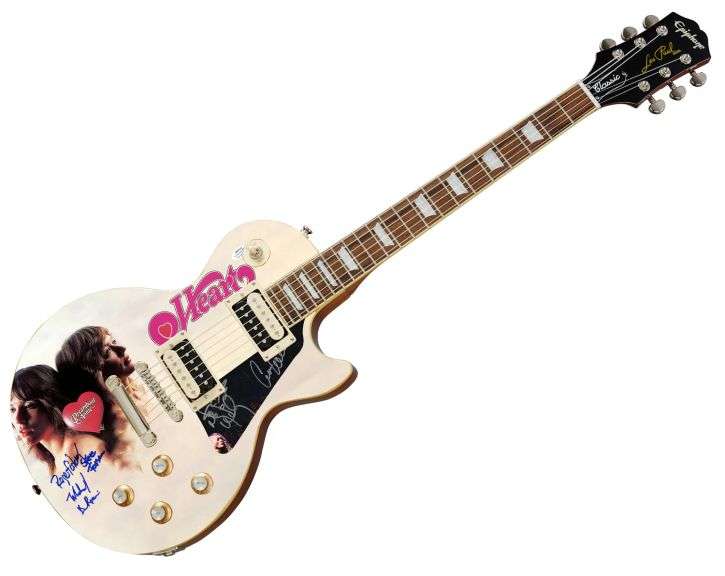 Heart Signed Epiphone Les Paul Custom Graphics Guitar Exact Proof ACOA