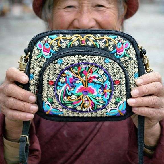 Ethnic Embroidered Mini Crossbody Bag