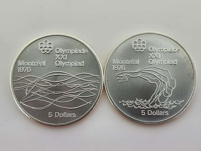 Lot Of 2 - 1976 $5 Canadian Olympic Coins