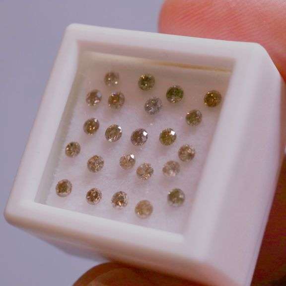 Untreated! 1.01ct set of real Champagne Diamonds!