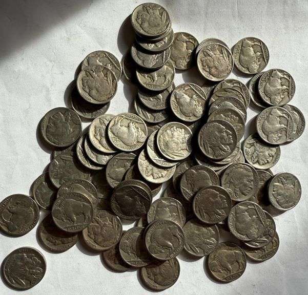 80 Unsearched Full Date Buffalo Nickels