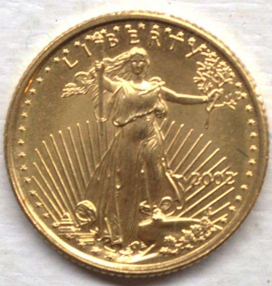2002 $5 American Gold Eagle – 1/10 oz Fine Gold (.999) – U.S. Mint