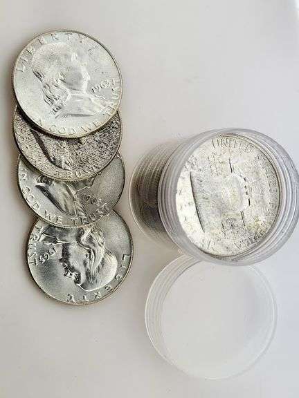1963 Roll Of Franklin Half Dollars