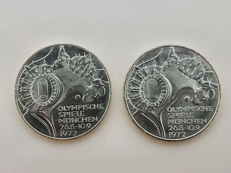 1972-J & 1972-D 10 Mark German Federal Republic, Silver