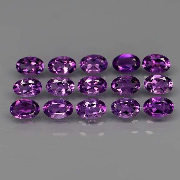 Top grade! 6.20ct oval cut Bolivian Amethyst set