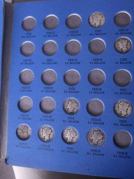 Mercury head diams diams 36 silver coin